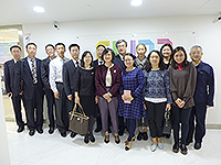 Prof. Cecilia Chun, Director of CLEAR, poses a group photo with delegates from BUPT